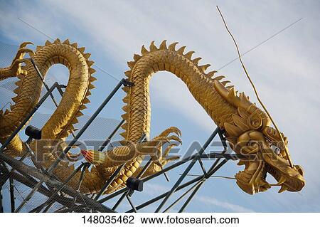 Low angle view of a dragon sculpture, Chinatown, Los Angeles, California, USA View Large Photo Image Stock Image - Low angle view of a dragon sculpture, Chinatown, Los Angeles, California, USA. Fotosearch
