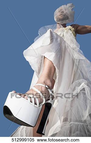Stock Photography - Low angle view of a gay bride, DuPont Circle, Washington DC, USA. Fotosearch