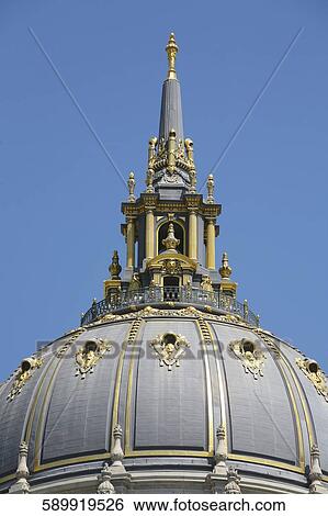 Stock Photograph - Low angle view of a government building, City Hall, San Francisco, California, USA. Fotosearch