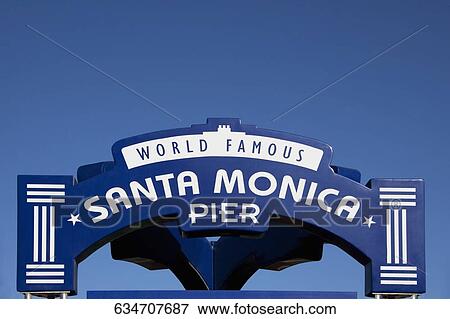 Low angle view of a signboard, Santa Monica Pier, Santa Monica, Los Angeles County, California, USA View Large Photo Image Stock Photo - Low angle view of a signboard, Santa Monica Pier, Santa Monica, Los Angeles County, California, USA. Fotosearch