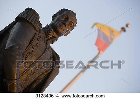 Low angle view of a statue of Simon Bolivar View Large Photo Image Picture - Low angle view of a statue of Simon Bolivar. Fotosearch