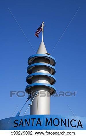 Low angle view of a tower, Santa Monica Pier, Santa Monica, Los Angeles County, California, USA View Large Photo Image Stock Image - Low angle view of a tower, Santa Monica Pier, Santa Monica, Los Angeles County, California, USA. Fotosearch
