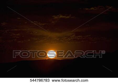 Stock Image - Mountains at dusk, California State Route 1, California, USA. Fotosearch