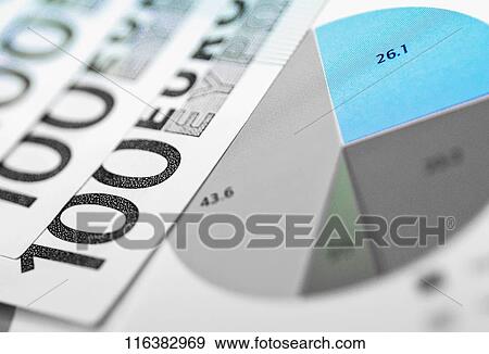 One hundred Euro banknotes on a financial data View Large Photo Image Stock Photo - One hundred Euro banknotes on a financial data. Fotosearch