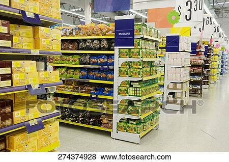 Packed food in a supermarket View Large Photo Image Stock Photo - Packed food in a supermarket. Fotosearch