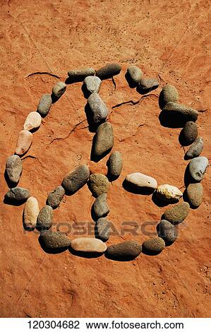 Peace symbol made with pebbles, Sedona, Arizona, USA View Large Photo Image Stock Image - Peace symbol made with pebbles, Sedona, Arizona, USA. Fotosearch