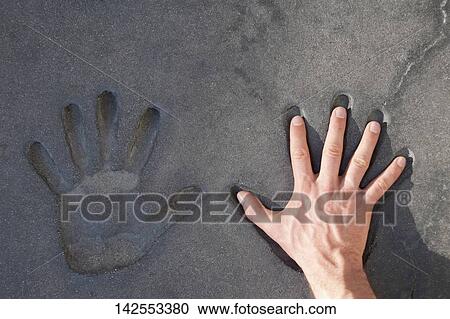 Person's hand on a handprint, Grauman's Chinese theater, Hollywood Boulevard, Hollywood, Los Angeles, California, USA View Large Photo Image Stock Image - Person's hand on a handprint, Grauman's Chinese theater, Hollywood Boulevard, Hollywood, Los Angeles, California, USA. Fotosearch