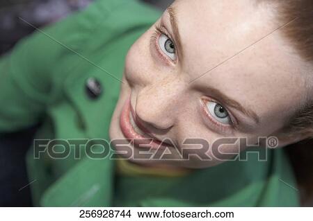 Picture - Portrait of a teenage girl smiling. Fotosearch