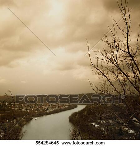 River passing through a village View Large Photo Image Stock Photography - River passing through a village. Fotosearch