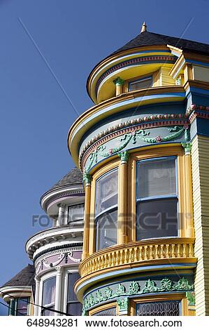 Row of Victorian style houses, Haight-Ashbury, San Francisco, California, USA View Large Photo Image Stock Image - Row of Victorian style houses, Haight-Ashbury, San Francisco, California, USA. Fotosearch