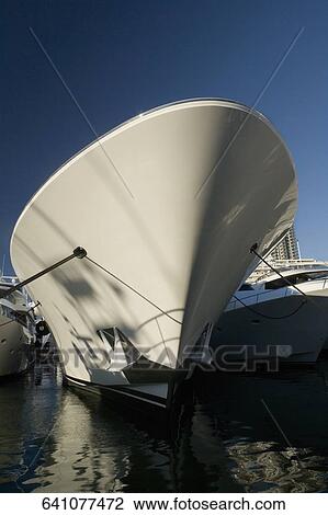Stock Image - Ships moored at a harbor, Miami Beach, Florida, USA. Fotosearch