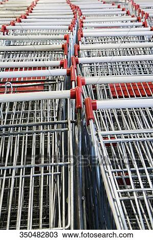 Shopping carts in a supermarket View Large Photo Image Stock Image - Shopping carts in a supermarket. Fotosearch