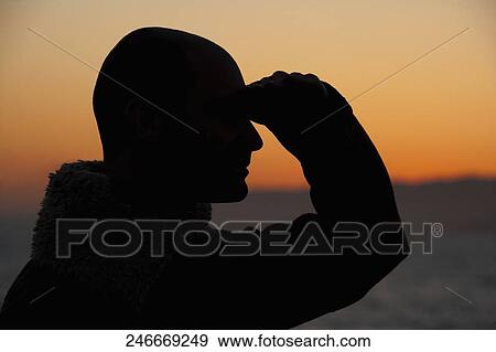 Silhouette of a man on the beach, Santa Monica, Los Angeles County, California, USA View Large Photo Image Stock Photo - Silhouette of a man on the beach, Santa Monica, Los Angeles County, California, USA. Fotosearch