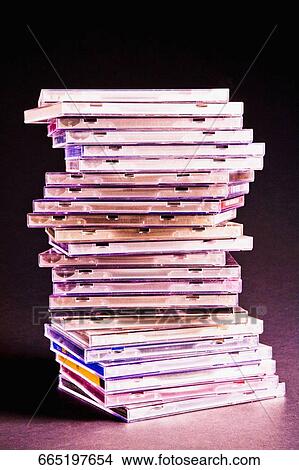Stack of cd cases View Large Photo Image Picture - Stack of cd cases. Fotosearch