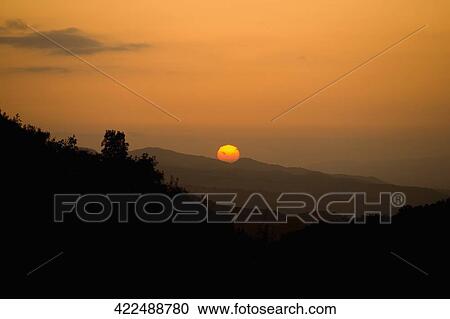 Sunset over a mountain, California State Route 1, California, USA View Large Photo Image Stock Image - Sunset over a mountain, California State Route 1, California, USA. Fotosearch