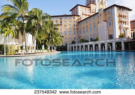 Swimming pool at a luxury hotel, Biltmore Hotel, Coral Gables, Florida, USA View Large Photo Image Stock Image - Swimming pool at a luxury hotel, Biltmore Hotel, Coral Gables, Florida, USA. Fotosearch