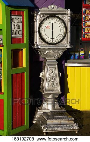 Stock Photo - Weighing scale in a store, Santa Monica, Los Angeles County, California, USA. Fotosearch