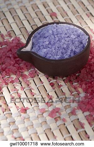 Bath salt in a bowl View Large Photo Image Stock Photo - Bath salt in a bowl. Fotosearch