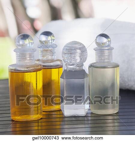 Close-up of aromatherapy oil bottles View Large Photo Image Stock Image - Close-up of aromatherapy oil bottles. Fotosearch