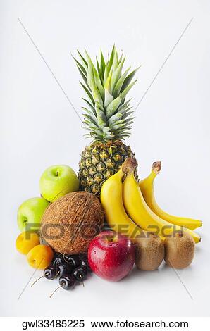 Close-up of assorted fruits View Large Photo Image Stock Photography - Close-up of assorted fruits. Fotosearch