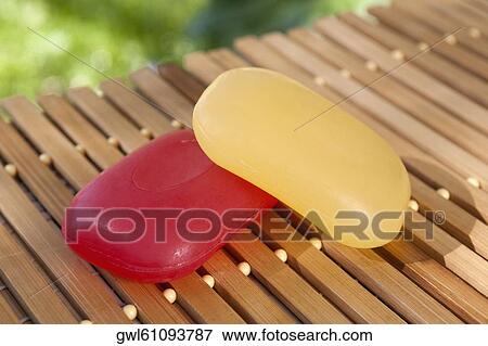 Stock Photo - Close-up of bars of soap. Fotosearch