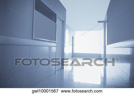 Corridor of a hospital View Large Photo Image Stock Photo - Corridor of a hospital. Fotosearch