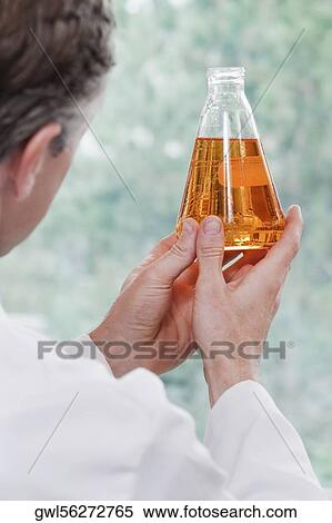 Doctor holding a conical flask in a laboratory View Large Photo Image Stock Photography - Doctor holding a conical flask in a laboratory. Fotosearch