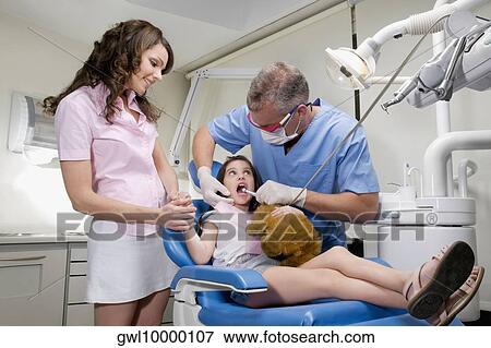 Girl's teeth being drilled View Large Photo Image Stock Photo - Girl's teeth being drilled. Fotosearch