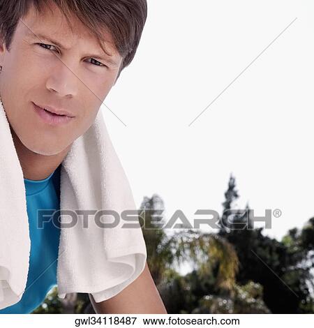 Man relaxing after exercise View Large Photo Image Stock Photo - Man relaxing after exercise. Fotosearch