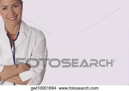 Portrait of a female doctor View Large Photo Image Picture - Portrait of a female doctor. Fotosearch