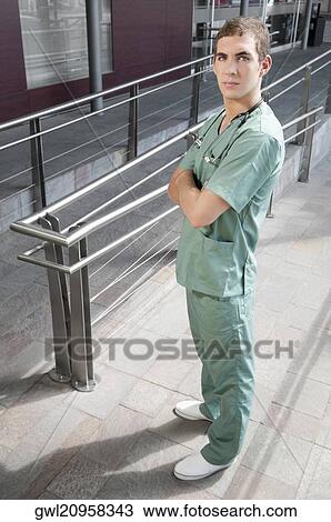 Portrait of a male nurse View Large Photo Image Stock Image - Portrait of a male nurse. Fotosearch
