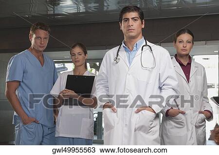 Portrait of doctors and nurses View Large Photo Image Stock Image - Portrait of doctors and nurses. Fotosearch