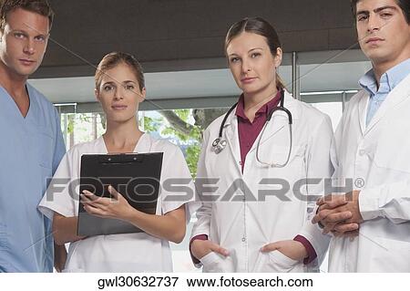 Portrait of doctors and nurses View Large Photo Image Stock Photo - Portrait of doctors and nurses. Fotosearch