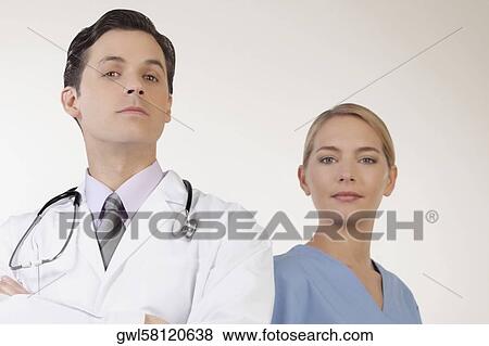 Stock Photo - Portrait of doctors. Fotosearch