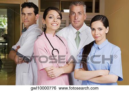 Portrait of four doctors View Large Photo Image Stock Photograph - Portrait of four doctors. Fotosearch