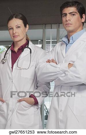 Portrait of two doctors View Large Photo Image Stock Image - Portrait of two doctors. Fotosearch