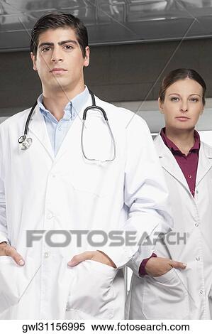 Portrait of two doctors View Large Photo Image Stock Photography - Portrait of two doctors. Fotosearch