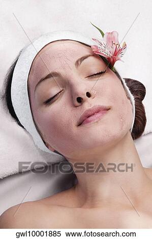 Woman receiving facial treatment View Large Photo Image Stock Photography - Woman receiving facial treatment. Fotosearch