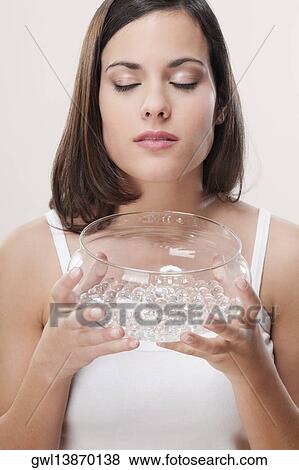 Woman smelling bath beads View Large Photo Image Stock Photo - Woman smelling bath beads. Fotosearch