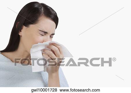 Woman suffering from cold View Large Photo Image Stock Photo - Woman suffering from cold. Fotosearch