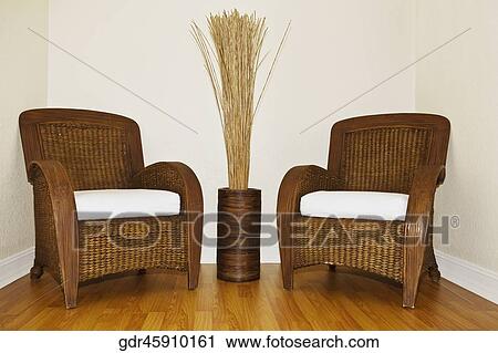 Stock Image - Armchairs in a living room. Fotosearch
