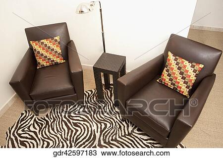 Armchairs in the living room View Large Photo Image Stock Image - Armchairs in the living room. Fotosearch