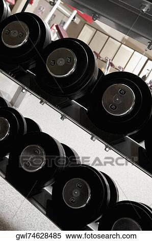 Barbells in a gym View Large Photo Image Stock Photography - Barbells in a gym. Fotosearch