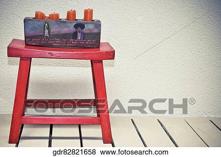 Candle stand on a stool View Large Photo Image Stock Photo - Candle stand on a stool. Fotosearch