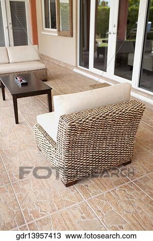 Chair in a living room View Large Photo Image Stock Image - Chair in a living room. Fotosearch