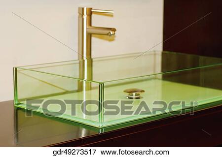 Close-up of a bathroom sink View Large Photo Image Stock Photo - Close-up of a bathroom sink. Fotosearch