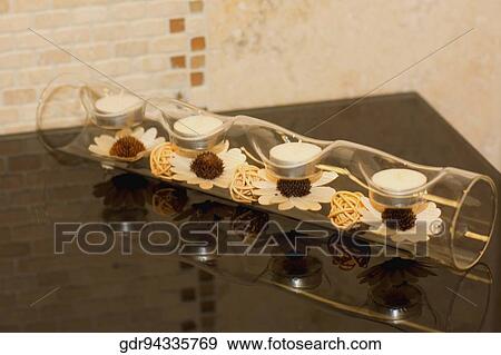 Close-up of a candlestick holder in the bathroom View Large Photo Image Stock Photo - Close-up of a candlestick holder in the bathroom. Fotosearch