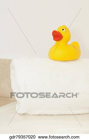 Close-up of a towel on a bathroom sink View Large Photo Image Stock Image - Close-up of a towel on a bathroom sink. Fotosearch