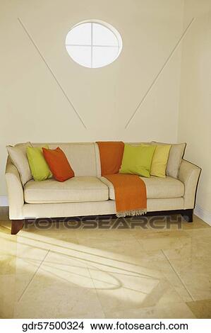 Picture - Couch in a living room. Fotosearch
