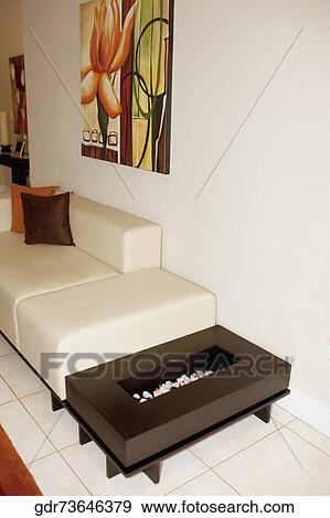 Couch in a living room View Large Photo Image Stock Photo - Couch in a living room. Fotosearch